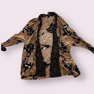 ⭐️ Aztec Open Beaded Peasant Top Layer Hipster Hippie Art Deco Farm Cottage Top